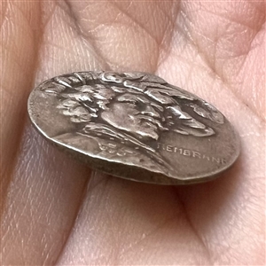 Highly Collectible 3rd Avenue silver button of “Rembrandt.”