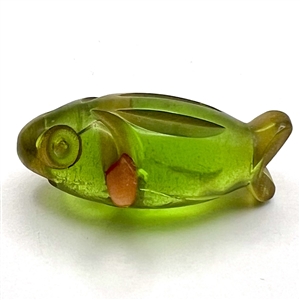 Bakelite realistic fish button.