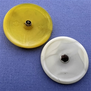Two Czech glass buttons.