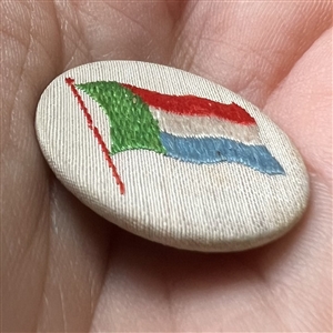 French fabric button of the South African flag.