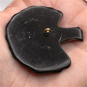 Large realistic peacock button.