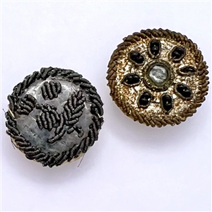 Two 18th c. French Passementerie buttons.