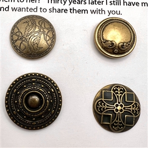 Eight Geiger buttons from Austria. 