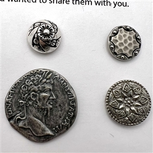 Eight Geiger buttons from Austria. 