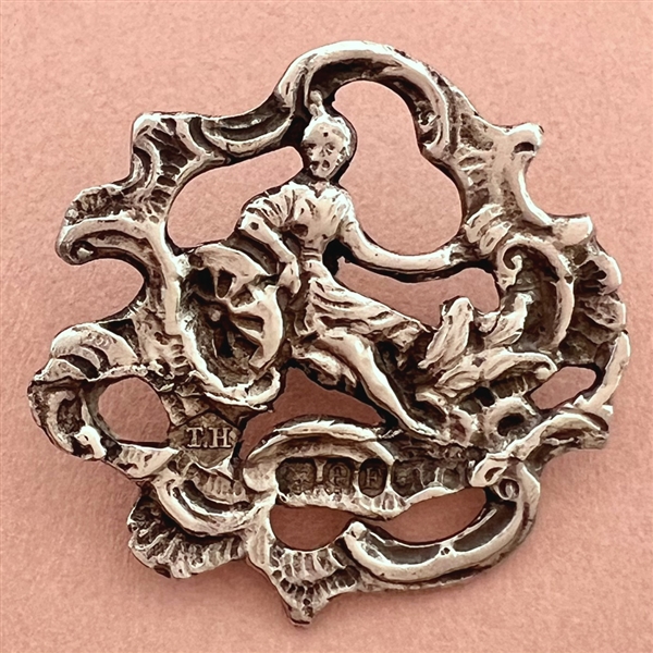 RARE “Fortuna” Hallmarked silver button. 