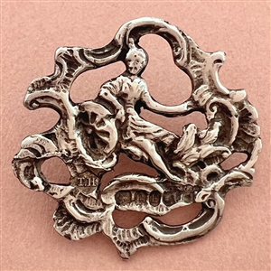 RARE “Fortuna” Hallmarked silver button. 