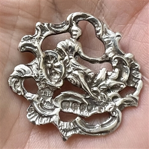 RARE “Fortuna” Hallmarked silver button. 