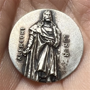 Highly Collectible 3rd Avenue silver button of “Albrecht Durer.”
