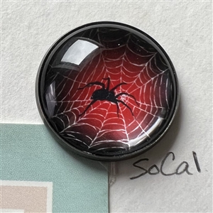 Card of ten spider buttons.