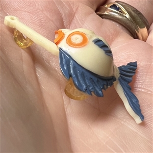 RARE celluloid moveable realistic fish trim.