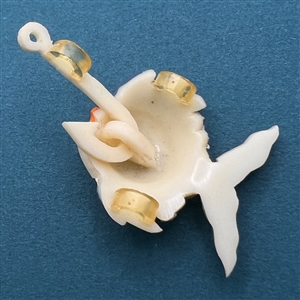 RARE celluloid moveable realistic fish trim.