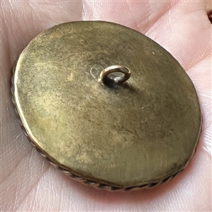 Large Japanese Gin bari foil enamel floral button.