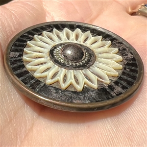 An 18th c. Pearl openwork with blued steel button.
