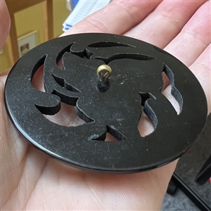 HUGE Vintage Casein button of leaves.