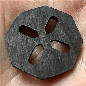 RARE True JET hexagon sew-thru button.