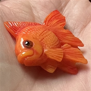 Fabulous goldfish studio button by Brad Elfrink.