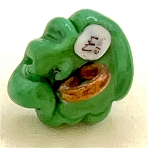 Mary Gaumond’s DIMINUTIVE lady bug studio glass button.