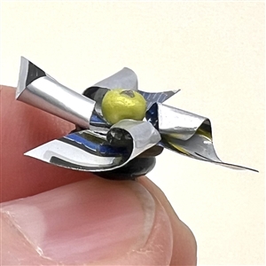 Mary Gaumond’s movable pinwheel studio button.