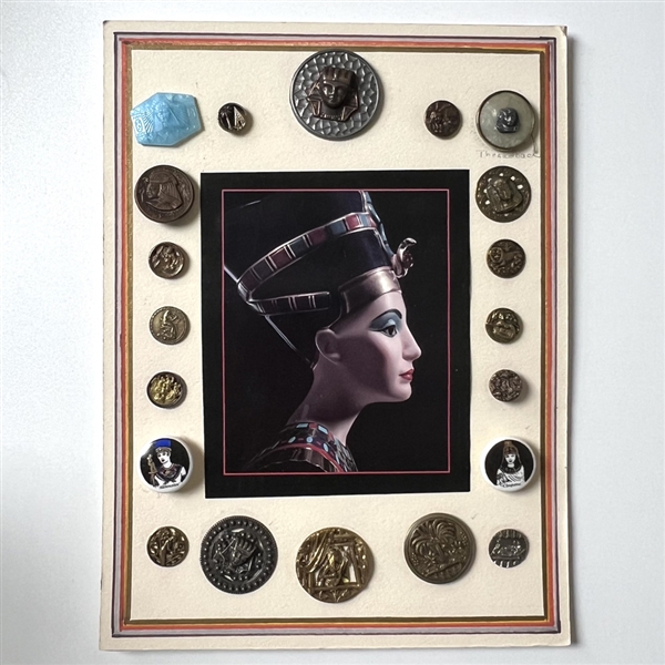 Card of twenty Egyptian buttons.