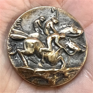 “Horse Race” brass button.