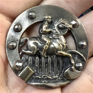 “Steeple chase” brass button.