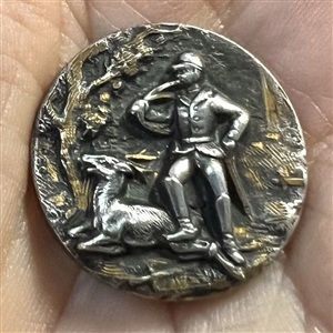 Hunter and a deer button.