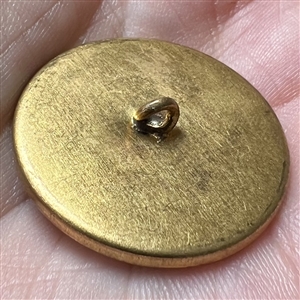 Blue green glass button of a sea design