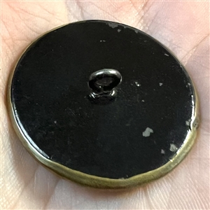 Scarce large “Red Riding Hood and the Wolf” brass button.