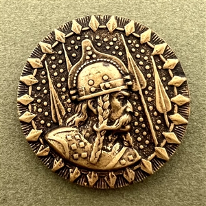 “Meroweg, King of the Stain Franks” brass button. 
