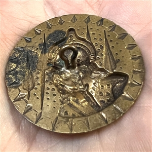 “Meroweg, King of the Stain Franks” brass button. 