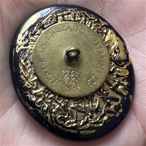 Bimini cobalt blue glass button of a mandolin.