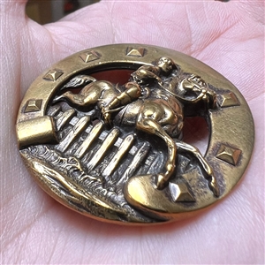 “Steeplechase” brass button.