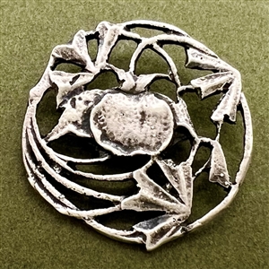 Silver button of a flower.