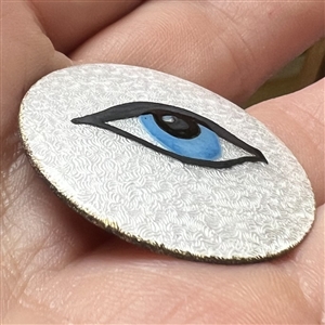 Kevin Kinne Base-taille enamel studio button.