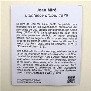 Set of six ceramic buttons inspired by Joan Miro.