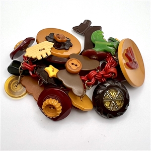 Bracelet of mostly Vintage Bakelite Buttons. 