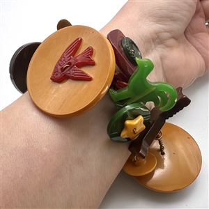 Bracelet of mostly Vintage Bakelite Buttons. 