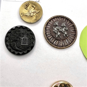 Card of 24 Asian themed buttons.