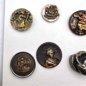 Card of 24 Asian themed buttons.
