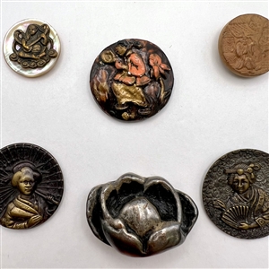 Card of 24 Asian themed buttons.