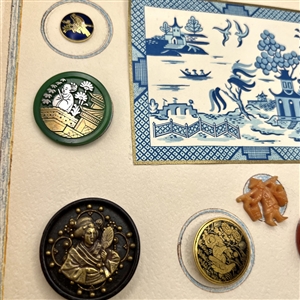 Card of 23 Asian themed buttons.