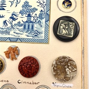 Card of 23 Asian themed buttons.