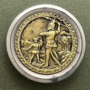 SCARCE David and Goliath button.