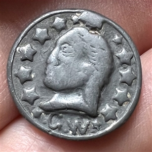 Three assorted buttons of heads including an 18th c. Wedgwood.