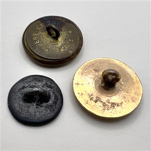 Three assorted buttons of heads including an 18th c. Wedgwood.