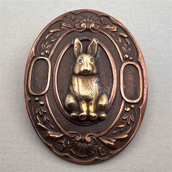 Copper Ashlee button of Rabbit.