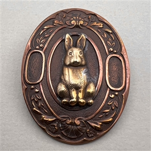 Copper Ashlee button of Rabbit.