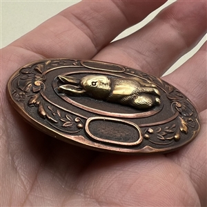 Copper Ashlee button of Rabbit.