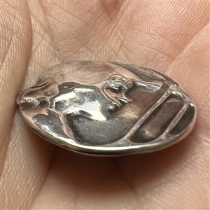 Kate Harris’s Arts & Crafts Hallmarked silver button of child’s head