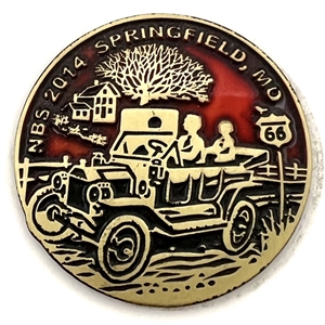 Show favor button of Model T Ford from NBS show 2014.